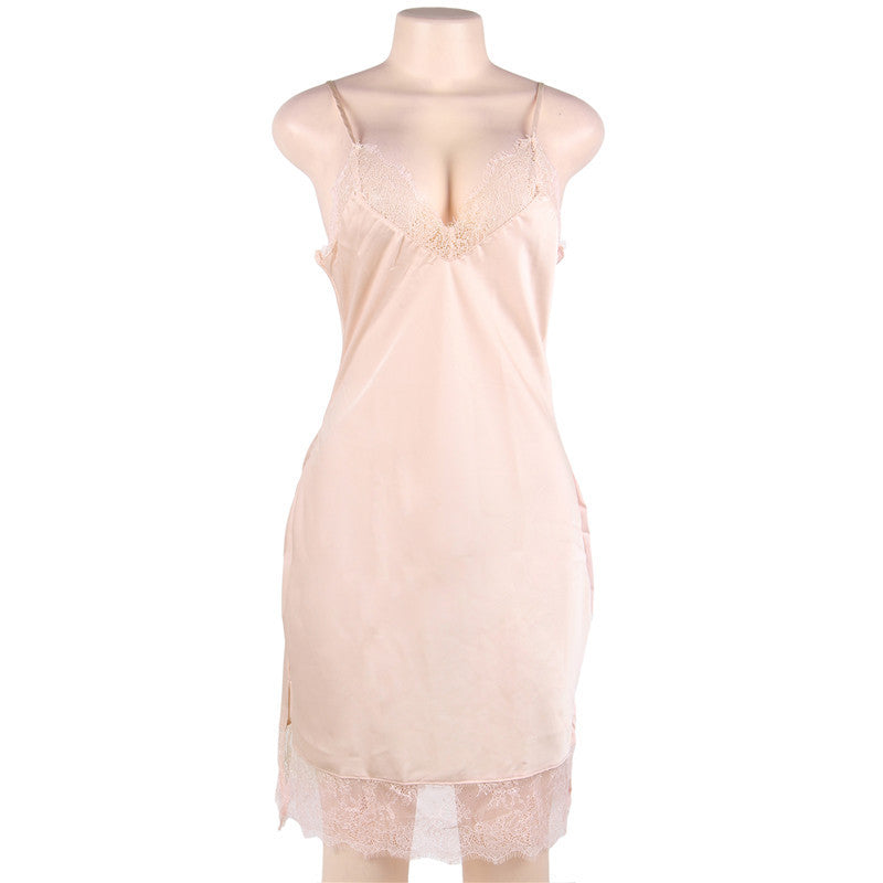 Sexy silk embroidered dress