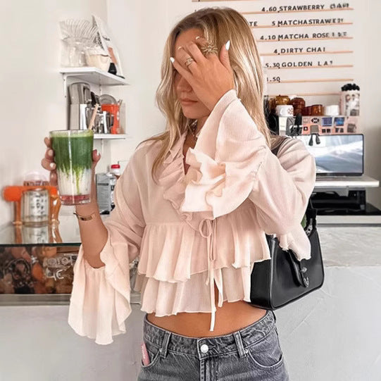 Vienne Ruffle Chiffon Blouse