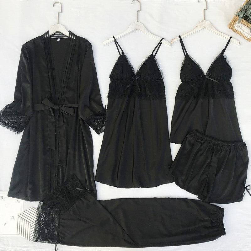 Spring and summer ice silk women's pajamas
