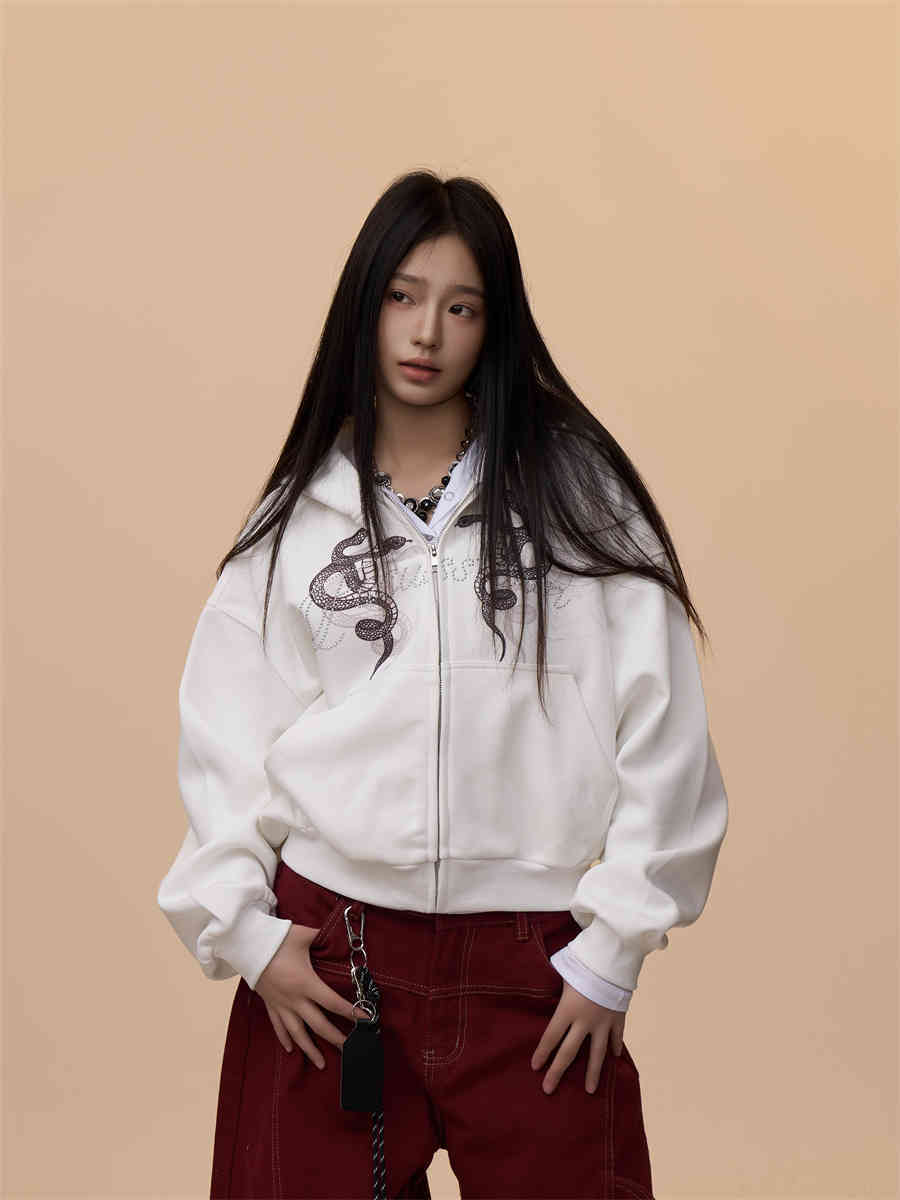 RetroPrint Zip Hoodie