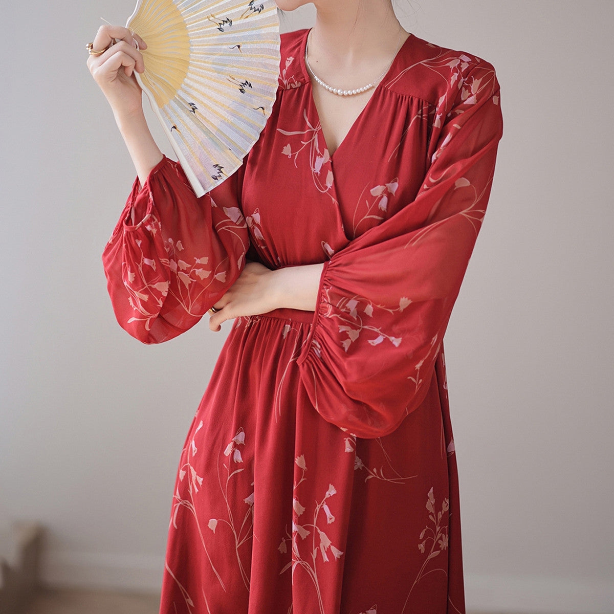 French Silk Loose Maxi Chiffon Dress