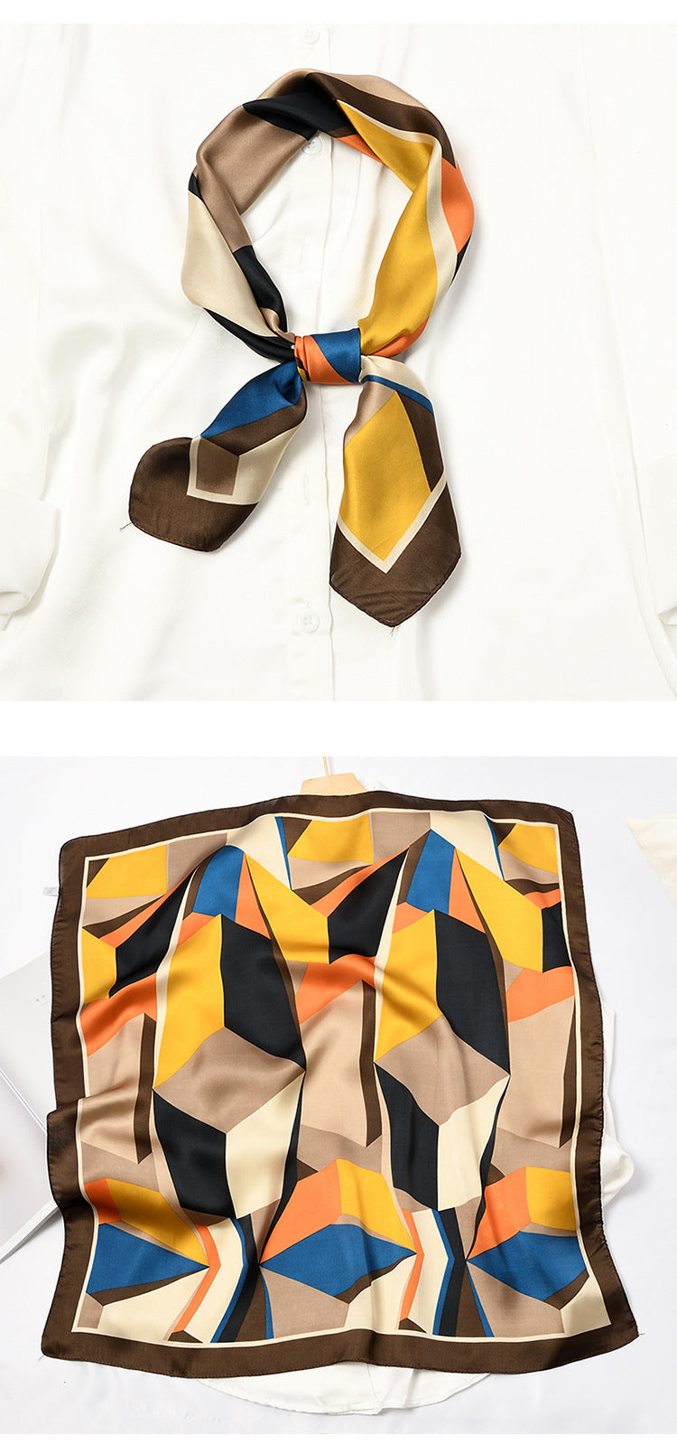 Stewardess silk scarf female hair band