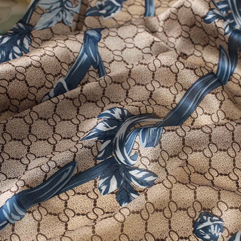 Imitation silk printing sunscreen silk scarf decorative shawl