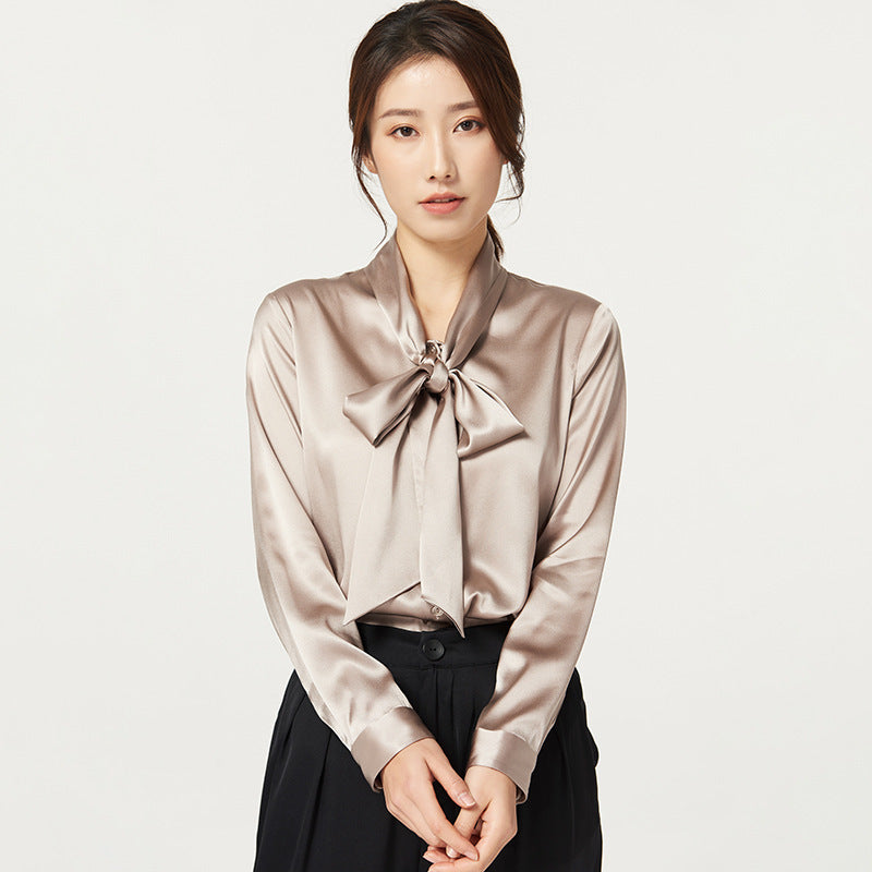 Women's Long Sleeve Silk Silk Shirt