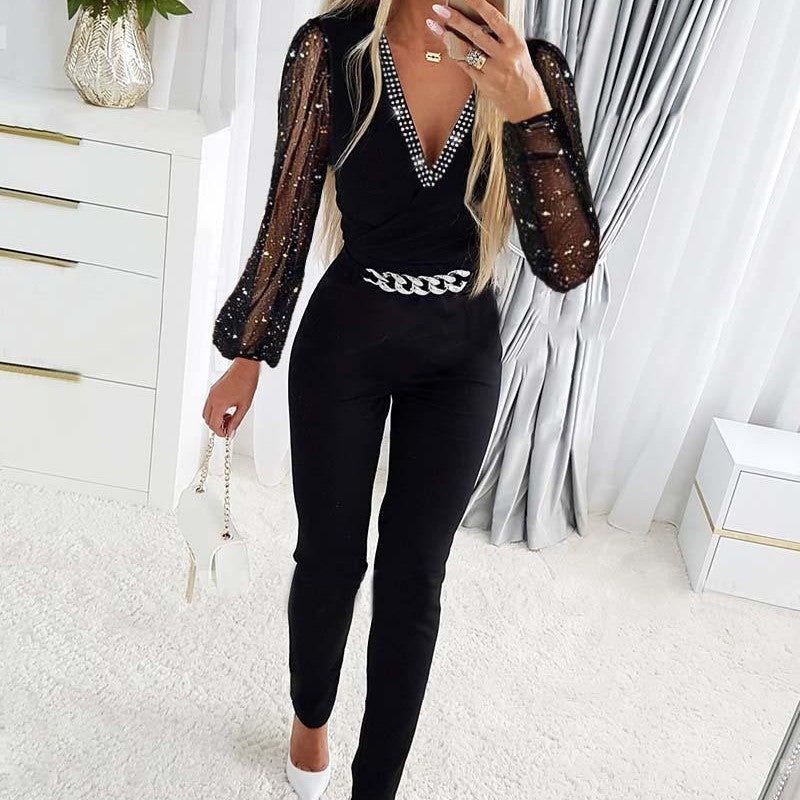 Lunavie CrystalMesh Jumpsuit