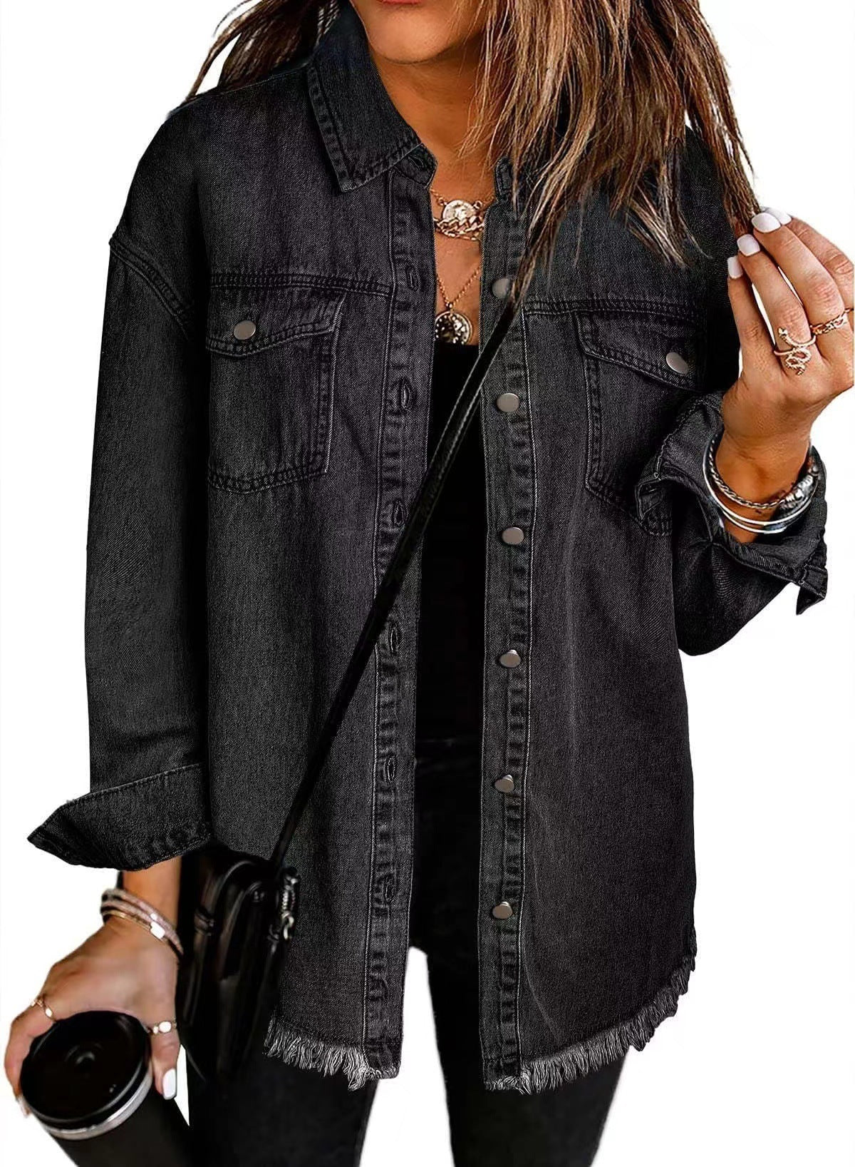EuroEase Washed Denim Shacket