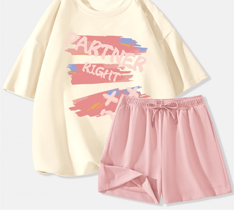 Women's Casual Sports Suit Ice Silk Shorts