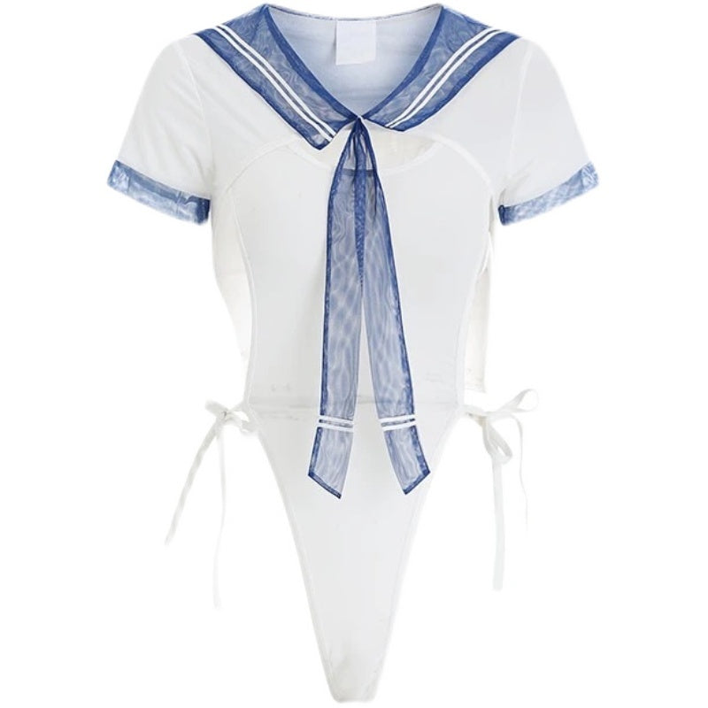 Women's Sexy Sling Ice Silk Bodysuit