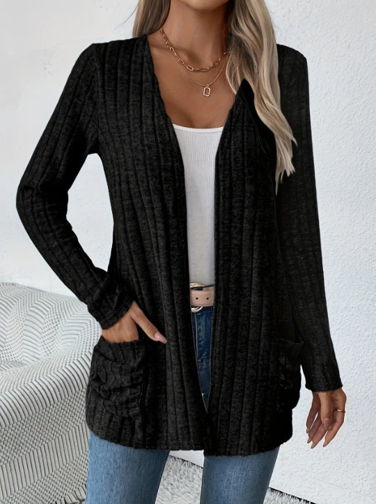 PureDrape Open-Front Cardigan