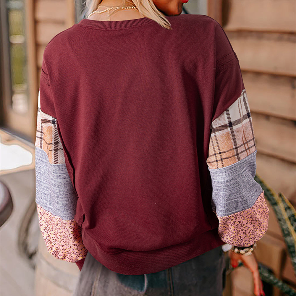 PlaidMingle Long Sleeve Top