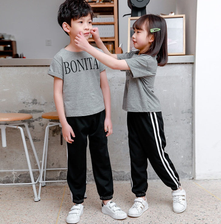 Children's loose ice silk sweatpants