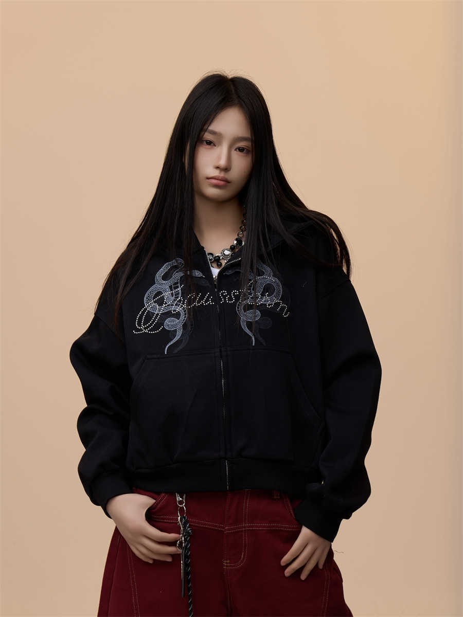RetroPrint Zip Hoodie