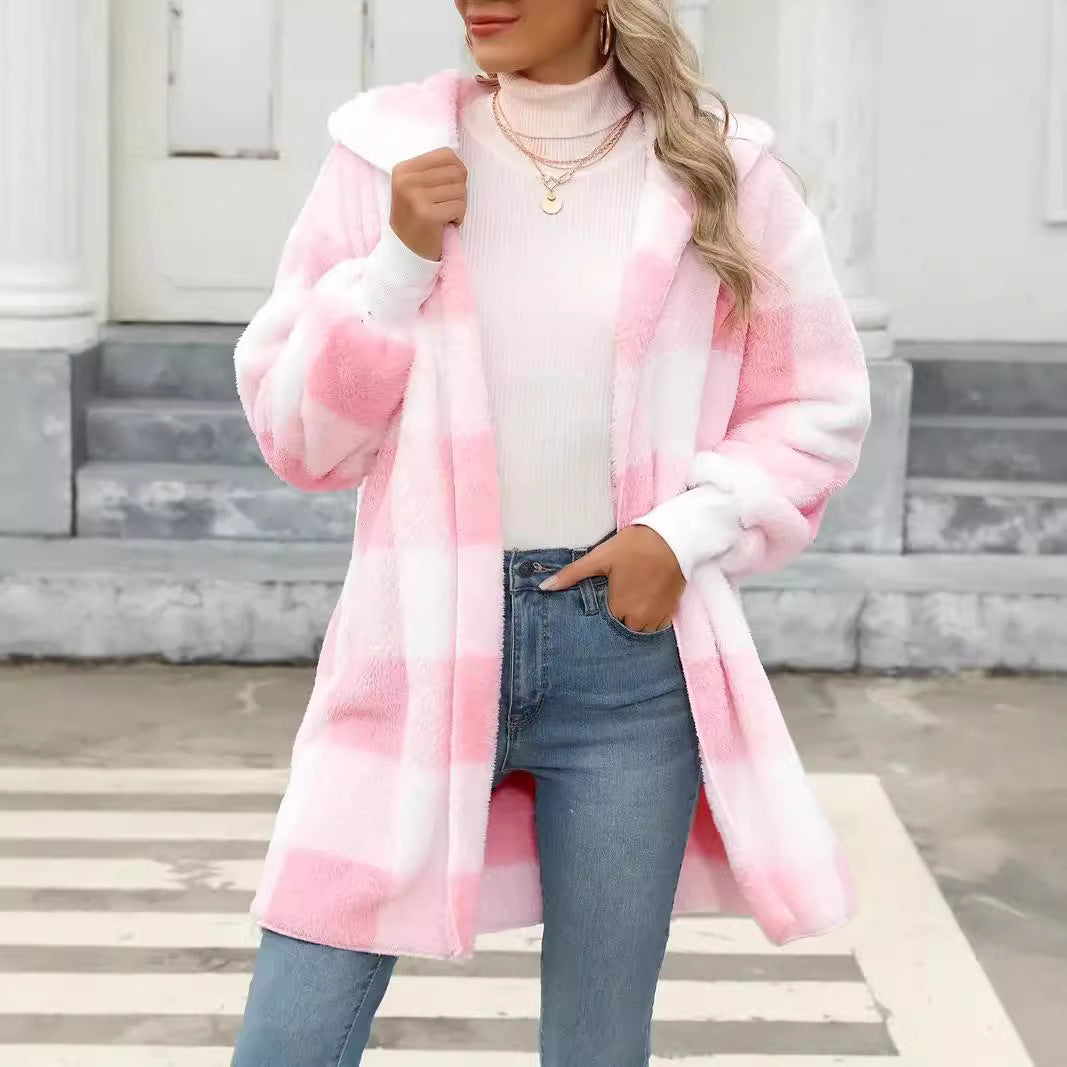 PlaidLuxe Plush Coat
