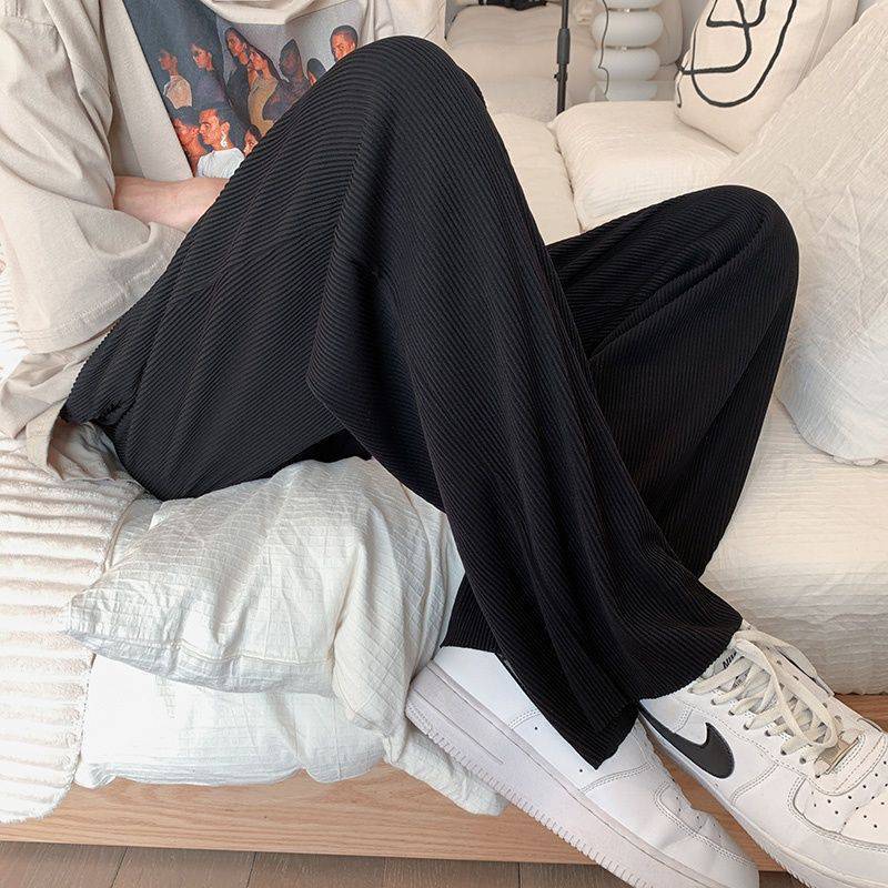 Autumn Men's High Street Ice Silk Leggings