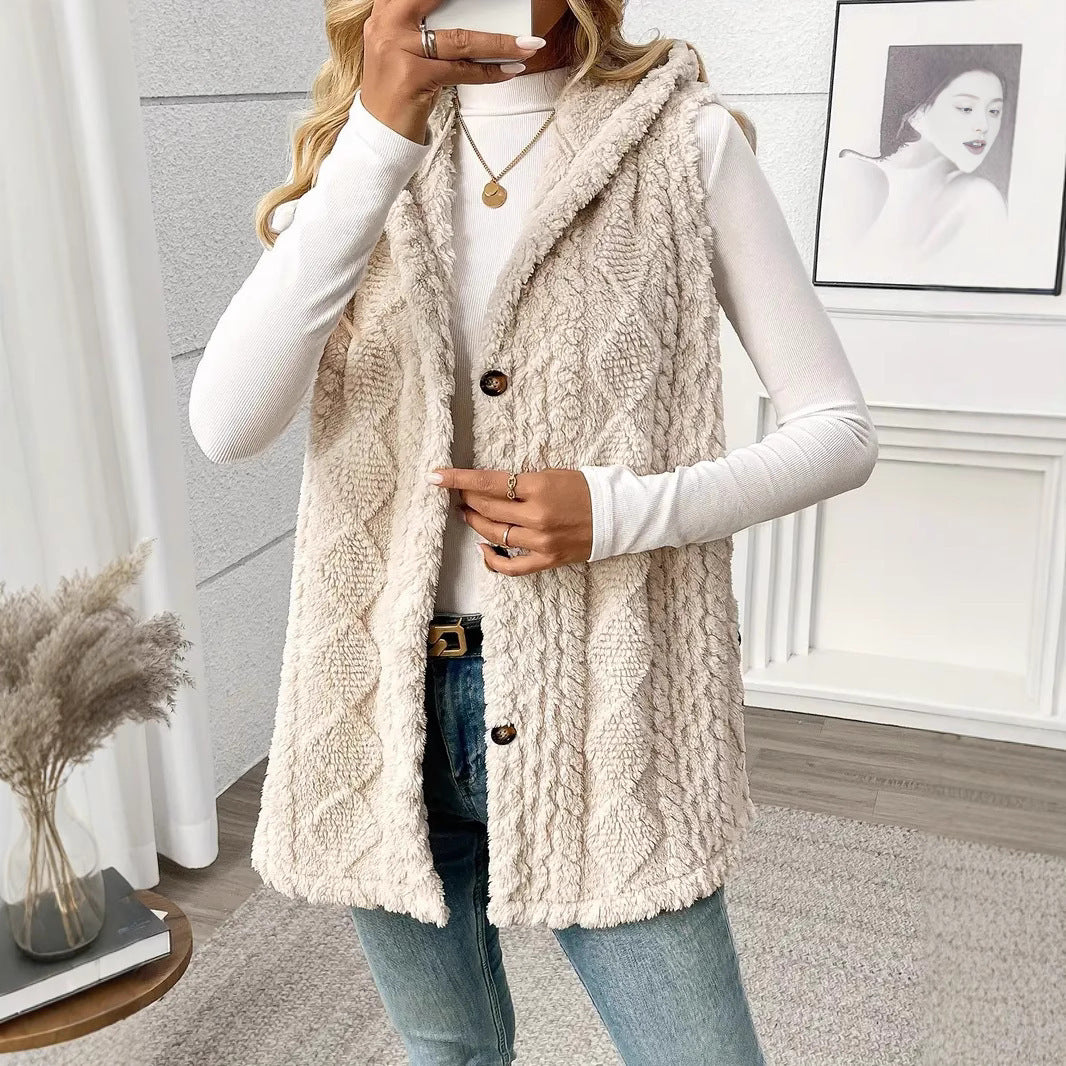 PlushHaven Reversible Hooded Vest