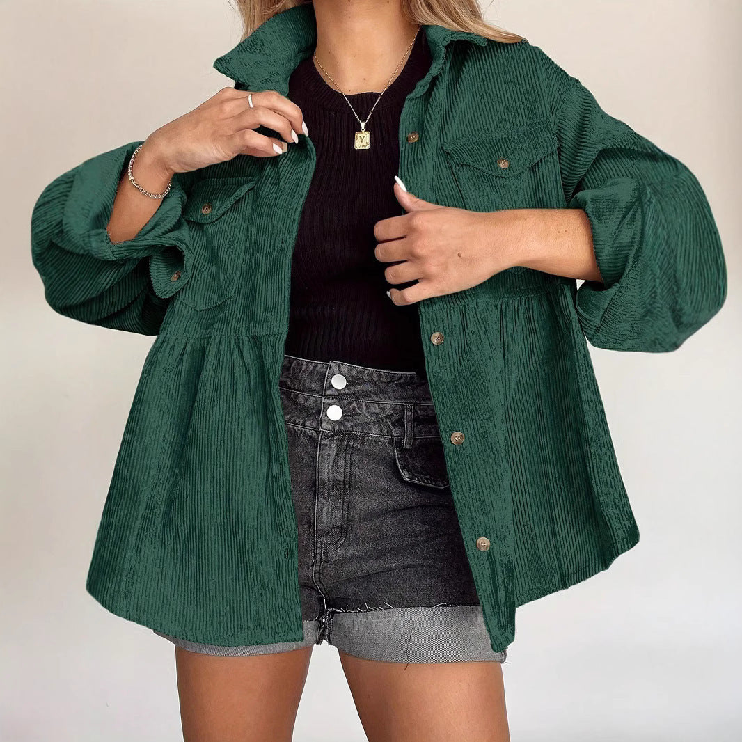 Veloura™ Pleated Corduroy Jacket