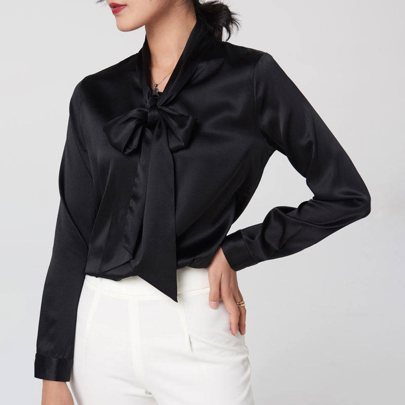 Women's Long Sleeve Silk Silk Shirt