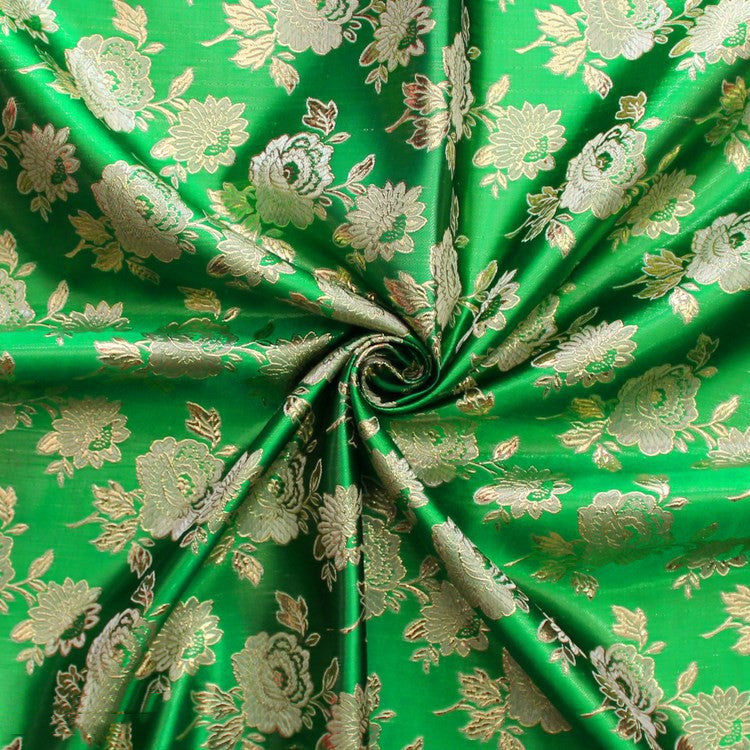Ribbon Gold And Silver Silk Jacquard Cloth