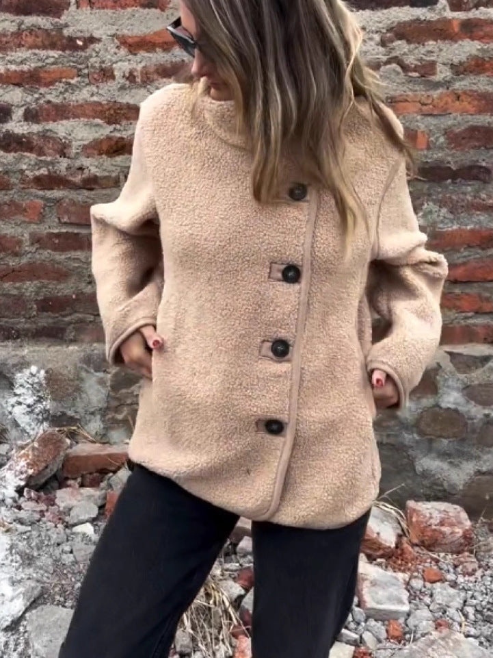 FrostLuxe Furry Lapel Coat