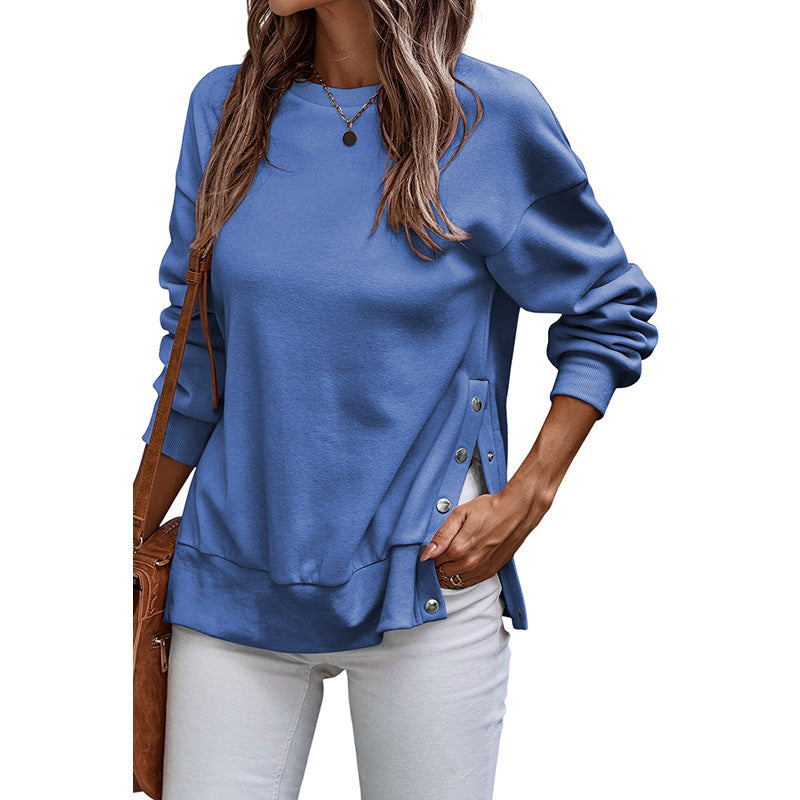 EaseLuxe Relaxed Slit Pullover