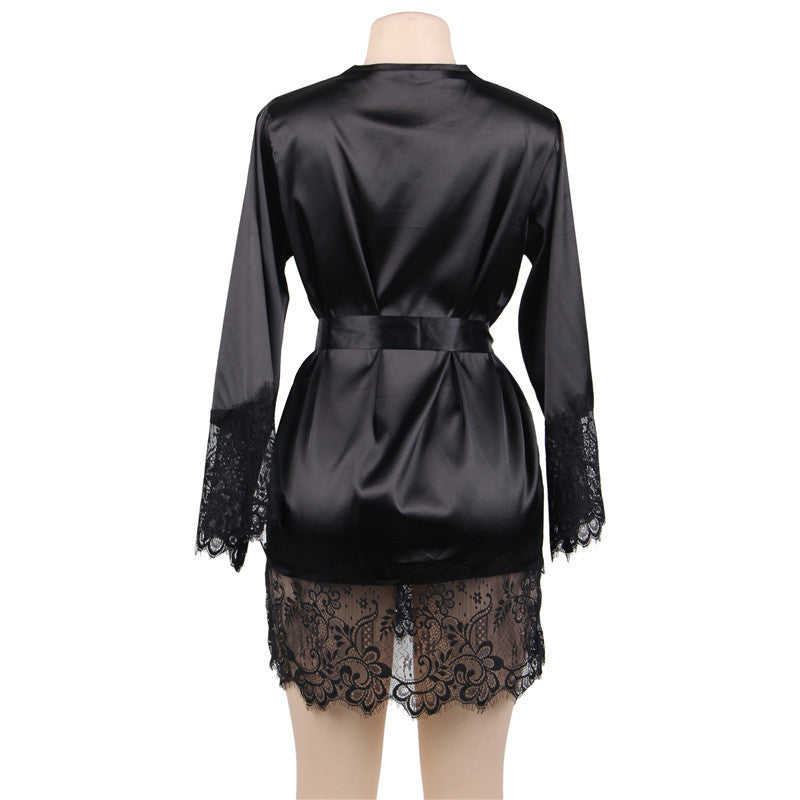 Silk Lace Nightgown With Binding