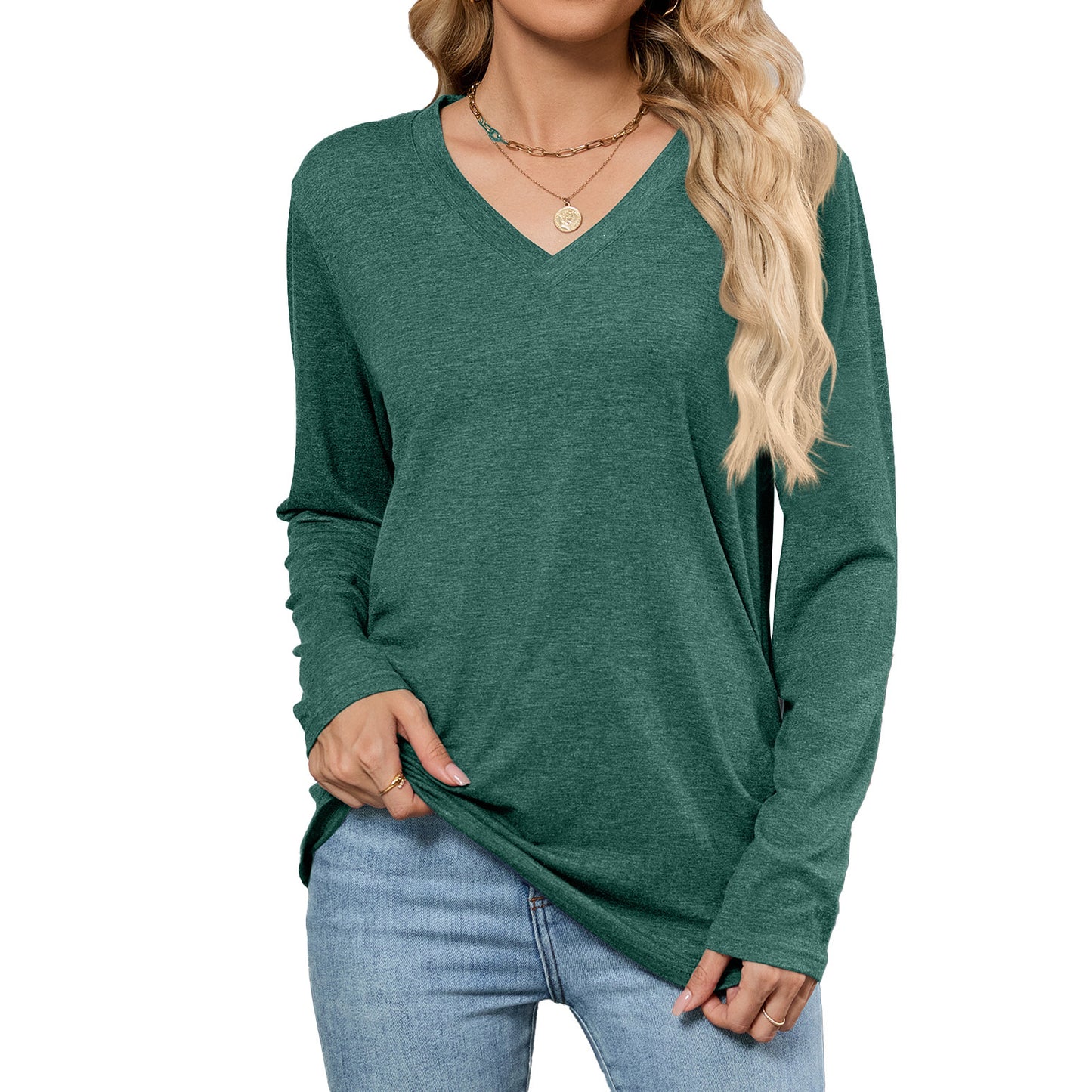 EaseLuxe V-Neck Pullover