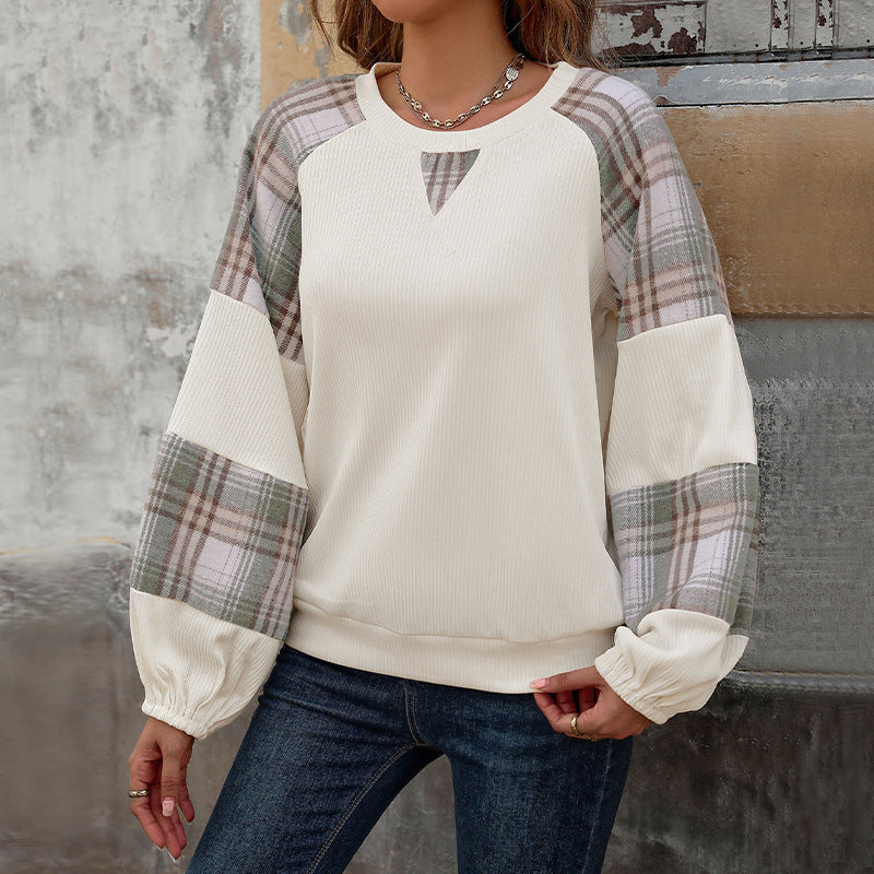 PlaidEase Colorblock Sweater