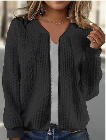 EleganceWeave Jacquard Short Coat