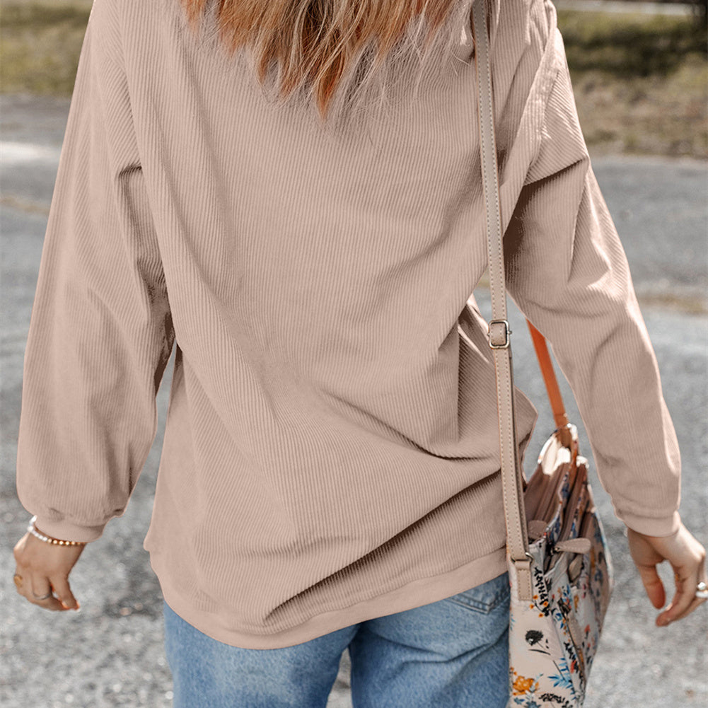 GridIron Luxe Ribbed Sweatshirt