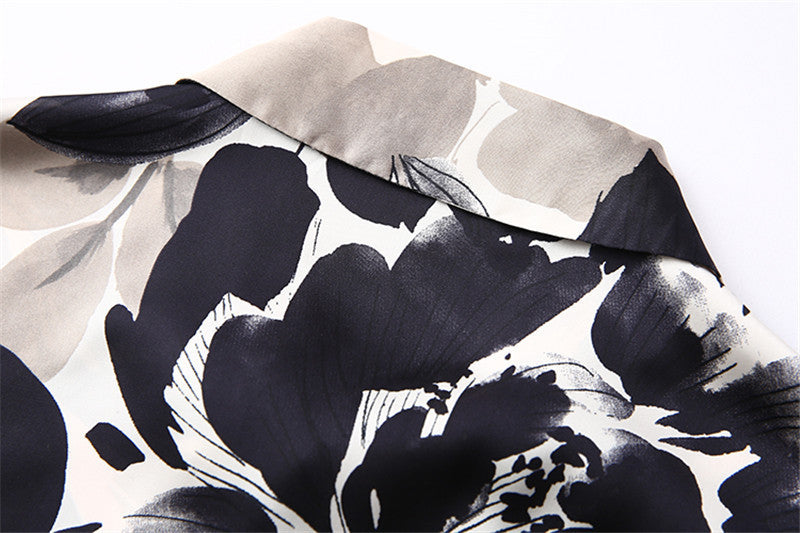 Loose Silk Satin Textured Shirt For Women
