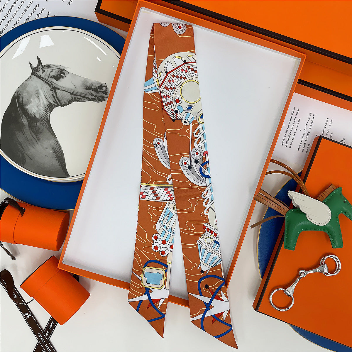 Fashion Arm Bag Silk Scarf