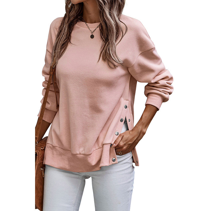 EaseLuxe Relaxed Slit Pullover