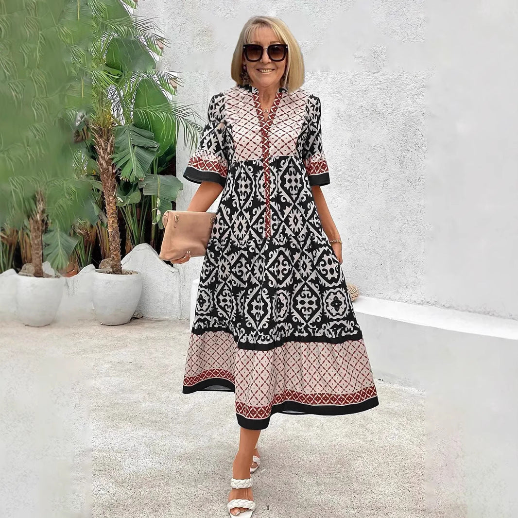 Aura Drift Plus Size Maxi Dress