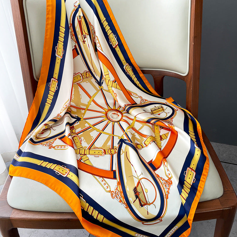 Fashion Pattern Silk Scarf Spring And Autum