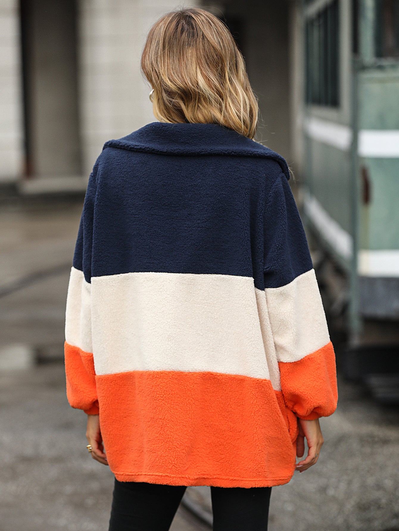 VelvetStripe Patchwork Pullover
