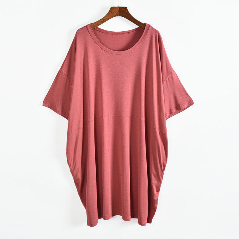 Women's Modal Cotton Silk Loose Plus Size Nightdress