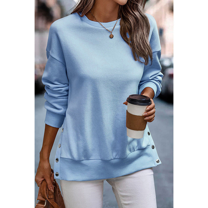 EaseLuxe Relaxed Slit Pullover