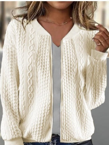 EleganceWeave Jacquard Short Coat