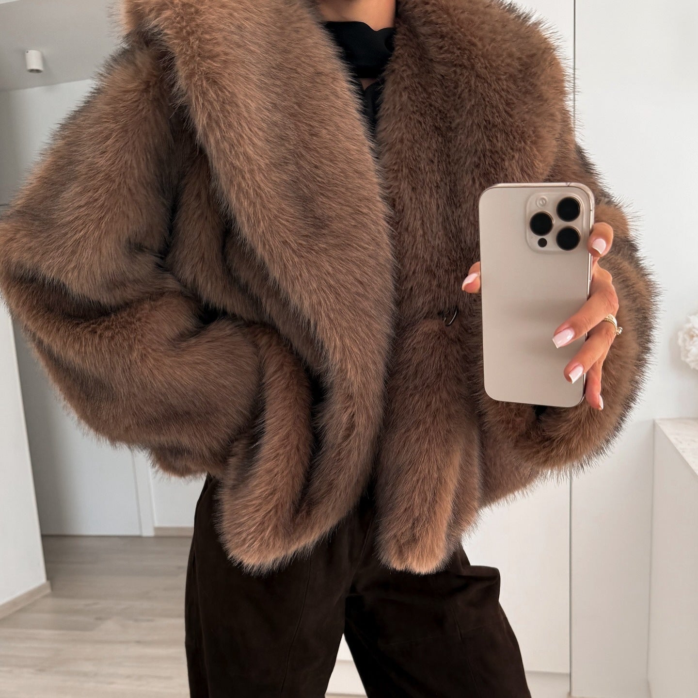 Velura Plush Fur Coat