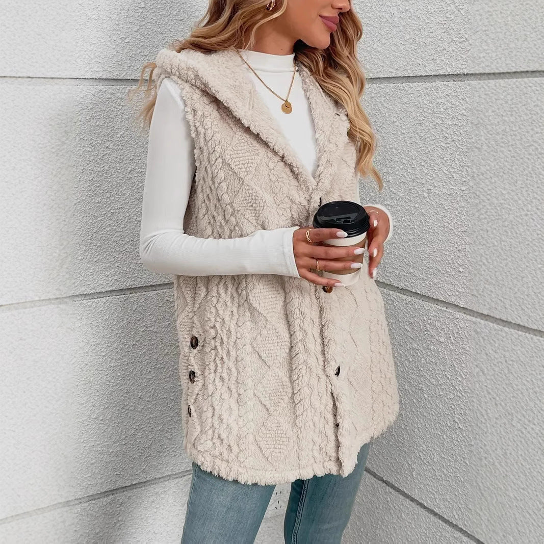 PlushHaven Reversible Hooded Vest