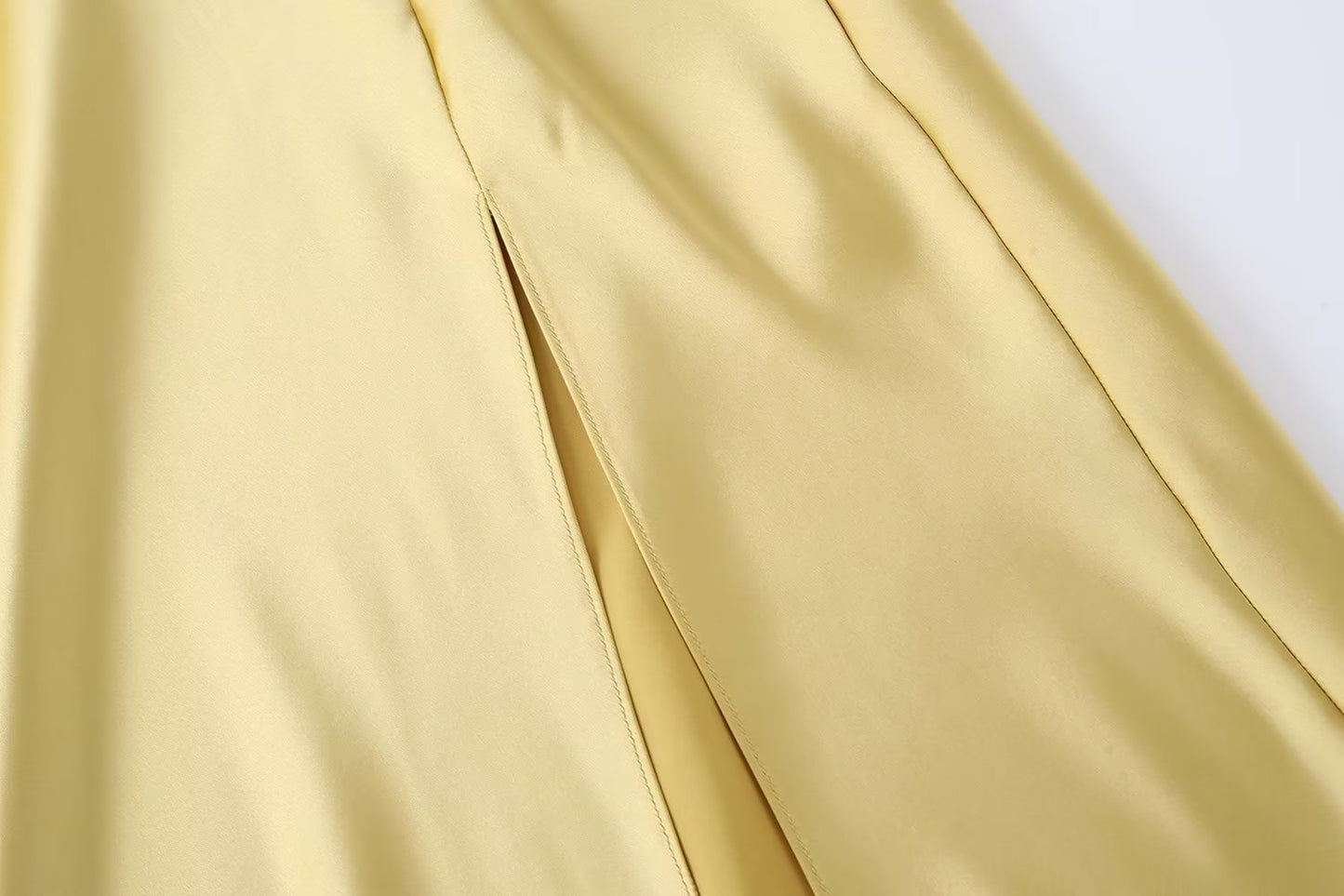 One Shoulder Asymmetric Silk Satin Texture Waist Pulling Dress