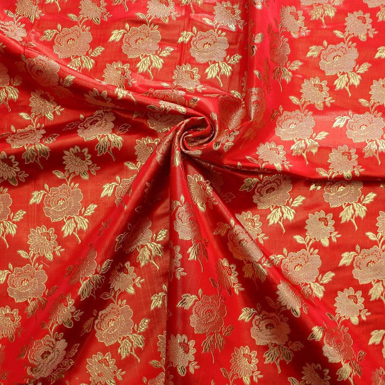 Ribbon Gold And Silver Silk Jacquard Cloth