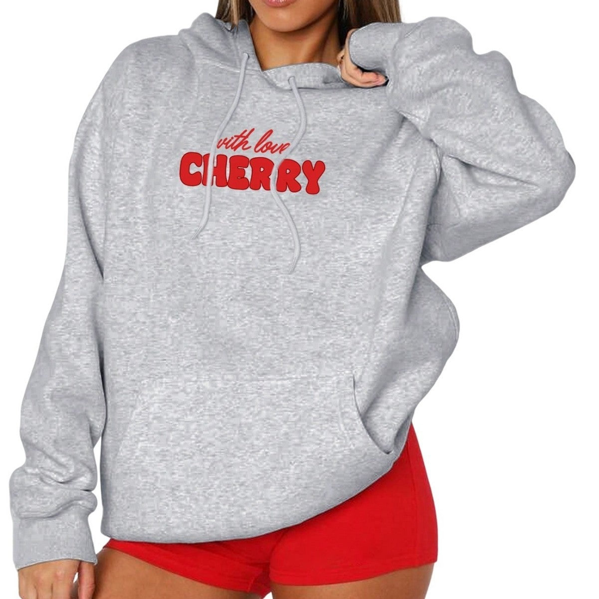 UrbanLex Hooded Letter-Print Pullover