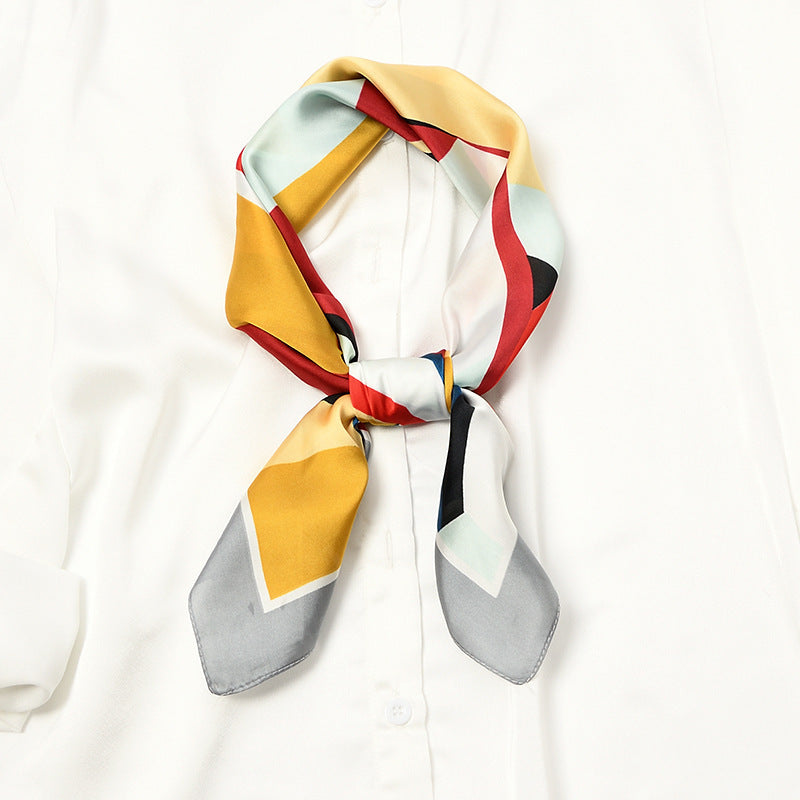 Stewardess silk scarf female hair band