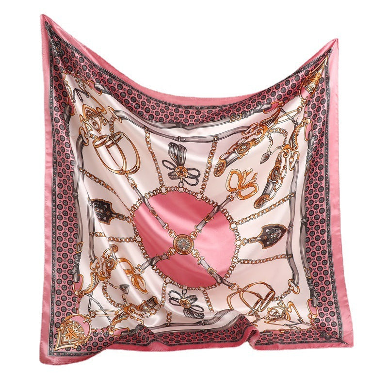 Real Shot Silk Factory Wholesale Artificial Silk Satin Square 90x90cm Scarf