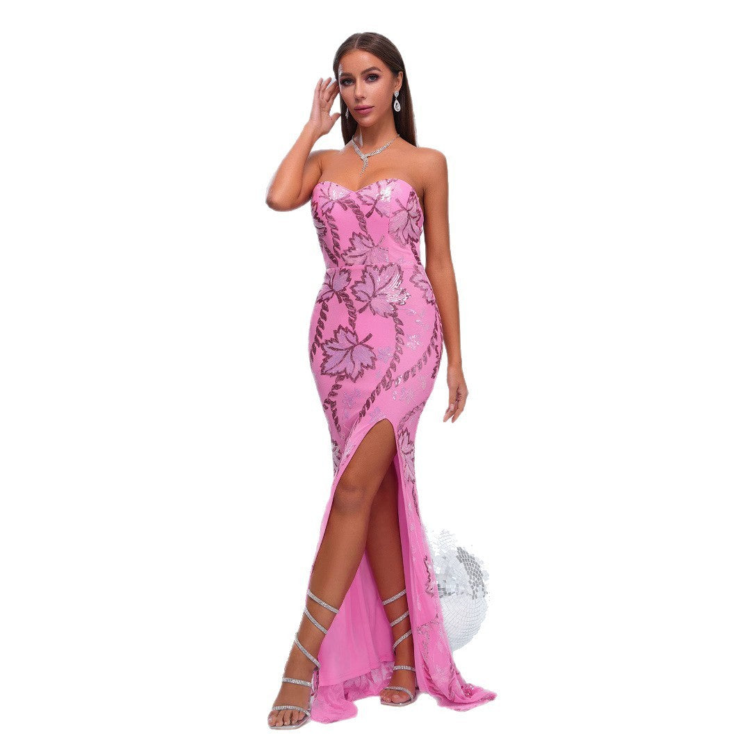 Lustravelle Midnight Fishtail Gown