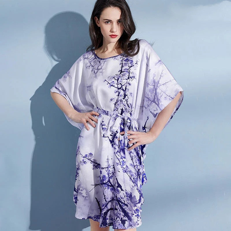 Summer Loose Plus Fertilizer Plus Size Silk Nightdress