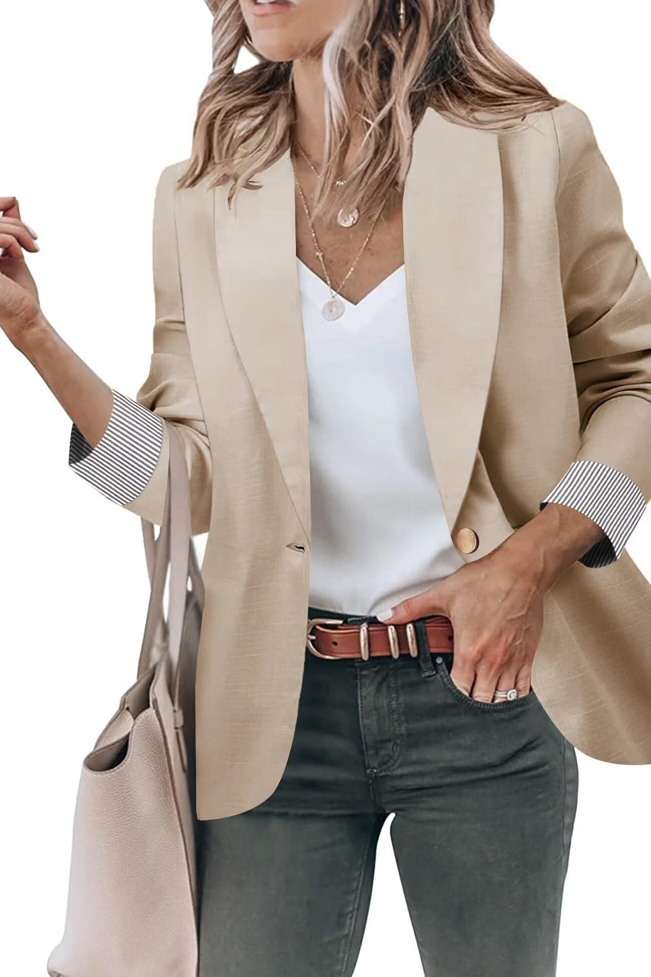 ChicCrest Buttoned Cardigan Blazer