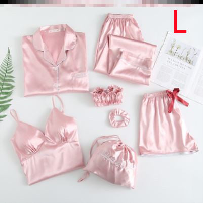 Sexy seven piece set with ice silk