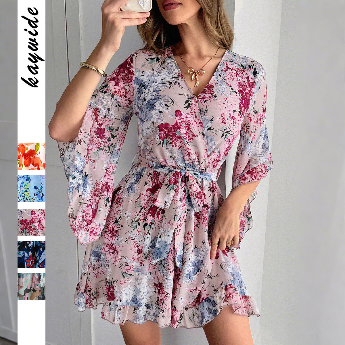 Roseway Reverie Lace-Up Dress